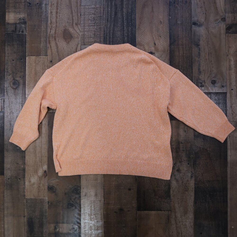 Ann Taylor Womans Small Cantaloupe Fizz Orange Marled Knit 3/4 Sleeve Sweater - Picture 5 of 5